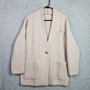 Madewell 100% Merino Herringbone Mattson Sweater One bottom Coat Women's Size S